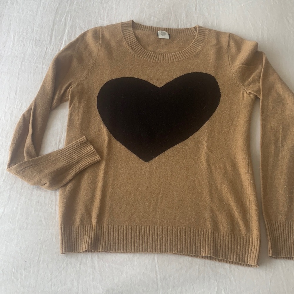 J.Crew Marino Wool Heart Sweater